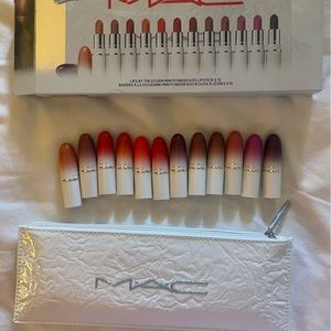 MAC LIPS BY THE DOZEN MINI POWDER KISS LIPSTICK X 12